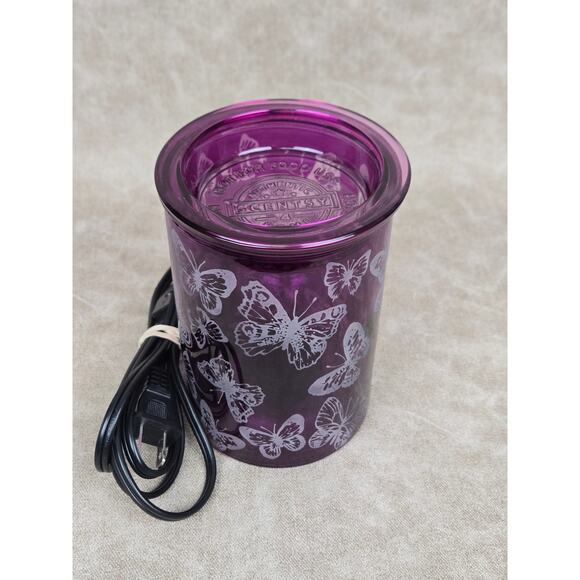 Scentsy Wings Warmer ~ Purple Wax Warmer with Butterflies - Picture 2 of 10